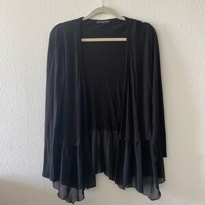Kim & Kami, Black Flowy Cardigan